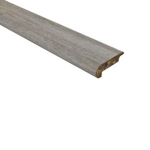 lot 158 image: (4) Strand Bamboo Berkeley 0.438 in T x 2.17 in. W x 72 in. L Bamboo Overlap Stair Nose Molding Hardwood Trim