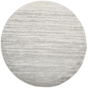 lot 163 image: SAFAVIEH Adirondack IvorySilver 5 ft. x 5 ft. Round Solid Area Rug