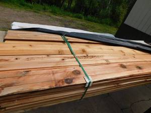 lot 3 image: 1x8 Western Red Cedar Thick Butt Bevel Siding  Rough Sawn Finish - 1,228 Linear Feet