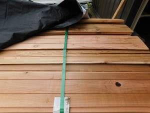 lot 5 image: 1x8 Western Red Cedar Thick Butt Bevel Siding  Rough Sawn Finish - 392 Linear Feet