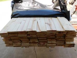 lot 15 image: 1 x 6 x 12 Ponderosa Pine Tongue & Groove With Center Bead on Face  WP-4 Reversible - 1536 Linear Feet