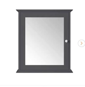 lot 31 image: 24 in. W x 8 in. D x 27 in. H Rectangular Surface Mount Dark Charcoal Medicine Cabinet with Mirror