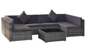 7PC RattanOutsunny 7PC Rattan Wicker Sofa Set Sectional Couch Cushioned Furniture Patio Outdoor Wicker Sofa Set Sectional Couch Cushioned Furniture Patio Outdoor