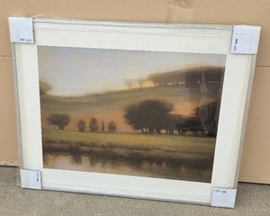 lot 9 image: Large Framed Landscape Artwork 32.5 x 40.5