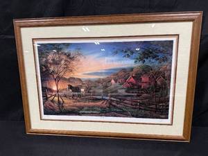 lot 30 image: Terry Redlin Limited Edition Framed Print - Morning Rounds, Signed, 1988