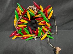 lot 42 image: Colorful Chili Pepper String Lights