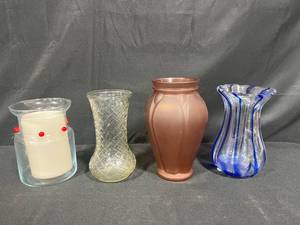 lot 60 image: Set of Glass and Ceramic Vases Assorted Designs