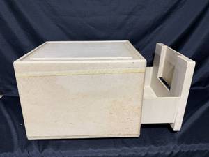 lot 74 image: Vintage Plastic Storage Box with Sliding Drawer