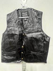 lot 78 image: Genuine Leather Vest 3X by Navarre Leather Company