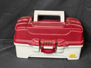 lot 96 image: Plano Tackle Box with Assorted Fishing Accessories