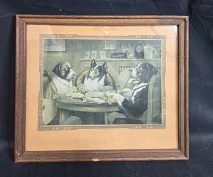 lot 116 image: 1923 C. M. Coolidge His Masters Voice Framed Print