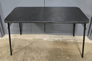lot 127 image: Black Folding Table 47 x 27