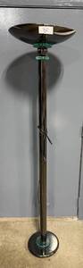 lot 148 image: 72 Tall Modern Floor Lamp with Chrome Finish and Glass Accents