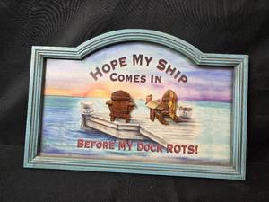 lot 217 image: Beachcombers 2009 Decorative Wall Art Sign