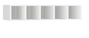lot 4 image: Hampton Bay Courtland 30 in. W x 12 in. D x 6 in. H Assembled Shaker Open Cube Organizer Kitchen Cabinet in White (used)