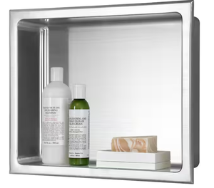 lot 5 image: (NEW) 14 in. W x 12 in. H x 4 in. D Stainless Steel Bathroom Shower Wall Niche in Brushed Stainless Steel