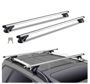 lot 23 image: Universal Roof Rack Cross Bars, 54 in. Aluminum Roof Rack Crossbars