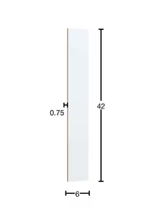 lot 24 image: (2 Pack) Hampton Bay Courtland 6 in. W x 42 in. H Cabinet Filler in Polar White