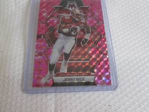 lot 166 image: 2023 Mosanic Jerry Rice Pink Prizm ...