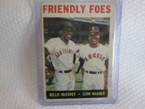 lot 169 image: 1964 Topps Willie McCovey & Leon Wa...