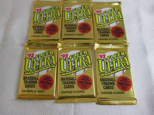 lot 178 image: 6-1992 Fleer Ultra Baseball Series ...