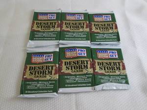 lot 194 image: 6-1991 Proset Desert Storm Packs...