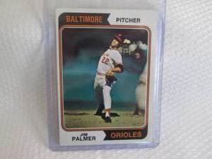 lot 207 image: 1974 Topps Jim Palmer Card...