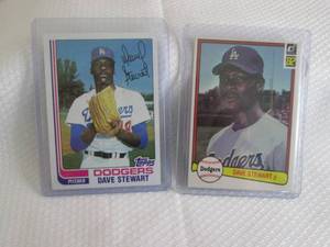 lot 221 image: 1982 Topps & Donruss Dave Stewart R...