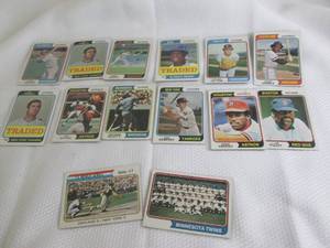 lot 222 image: Assorted 1974 Topps Baseball Cards...