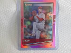 lot 223 image: 2020 Donruss Shohei Ohtani Holo Pin...