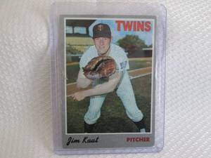 lot 240 image: 1970 Topps Jim Kaat Card...