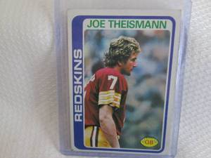 lot 9 image: 1978 Topps Joe Theismann Card...