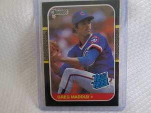 lot 17 image: 1987 Donruss Greg Maddux Rookie Car...