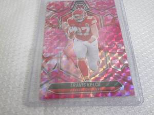 lot 39 image: 2023 Mosaic Travis Kelce Pink Prizm...