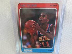 lot 52 image: 1988-89 Fleer Isiah Thomas Card...