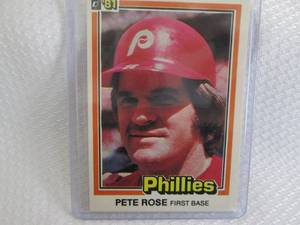 lot 54 image: 1981 Donruss Pete Rose Card...