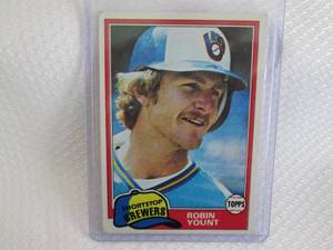 lot 71 image: 1981 Topps Robin Yount Card...