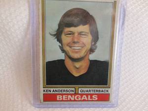 lot 130 image: 1974 Topps Ken Anderson Card...