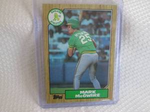 lot 134 image: 1987 Topps Mark McGwire Card...