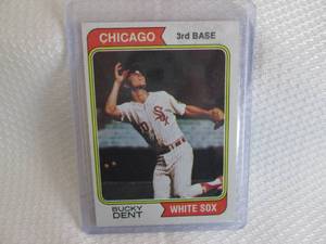 lot 139 image: 1974 Topps Bucky Dent Card...