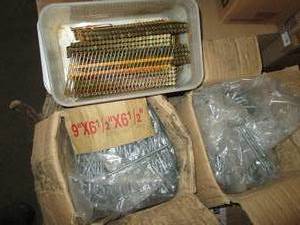 lot 254 image: Lot of nail gun nails and long hex ...