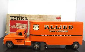 lot 9 image: Fantastic Condition Old Vintage TONKA Collection wOriginal Box #1 - No. 739 Allied Van - Orange