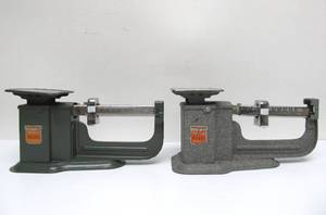 lot 19 image: 2 Excellent Smaller Size Industrial Vintage TRINER Air Mail Scales