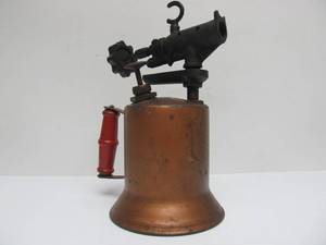lot 21 image: Antique Industrial Brass Blowtorch 