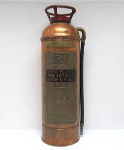 lot 24 image: Very Nice Old Vintage Copper BUFFALO Fire Extinguisher