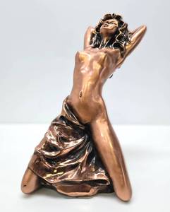 lot 201 image: 14 Copper Clad Nude Sculpture