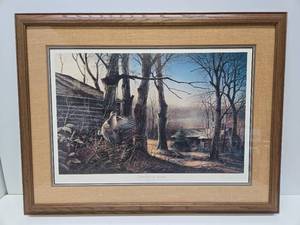 lot 212 image: Framed Signed Print by Terry Redlin - Closed for the Season