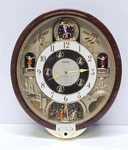 lot 214 image: Working Retro Vintage Seiko Melodies in Motion Wall Clock wBeatles Songs
