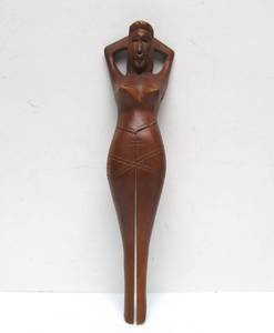 lot 109 image: Vintage Hand Carved Figural Nude Nutcracker