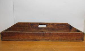 lot 82 image: Large Antique 1920s-30s Primitive Wooden Tool Carrier wNice Patina